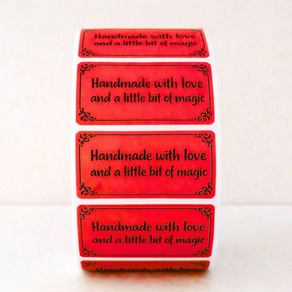 2 x 1 Inch Handmade With Love Stickers – 100 Pack Boutique Packaging Labels - Picture 10 of 10